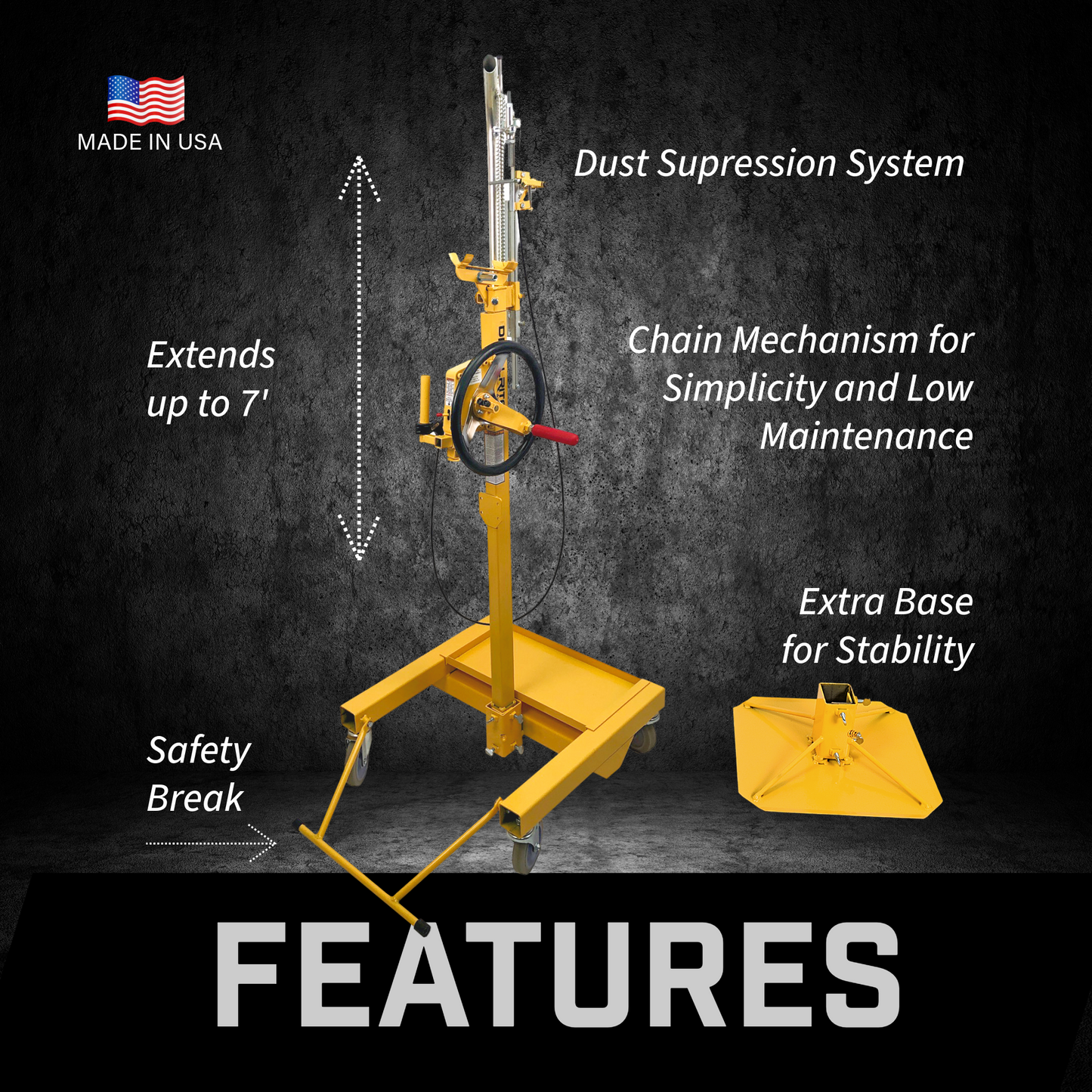 DRILLRITE™ 210 MINI OVERHEAD CONCRETE DRILL PRESS 7' - Paragon Pro