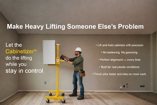 How to Install Upper Cabinets by Yourself (Without Breaking Your Back or Using a Support Ledger)