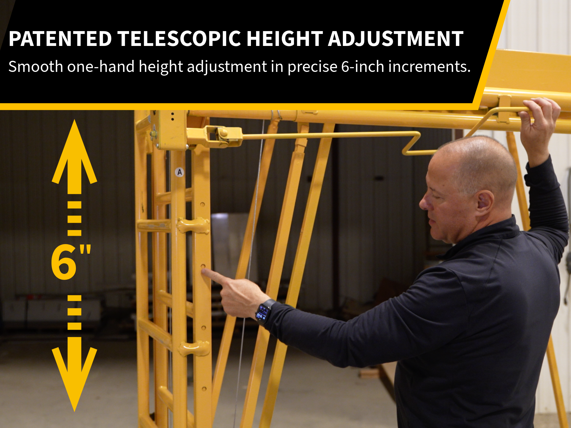 TELE-TOWER® MODEL 1101-96 ADJUSTABLE WORK PLATFORM 1000 LBS 11' 8'X19