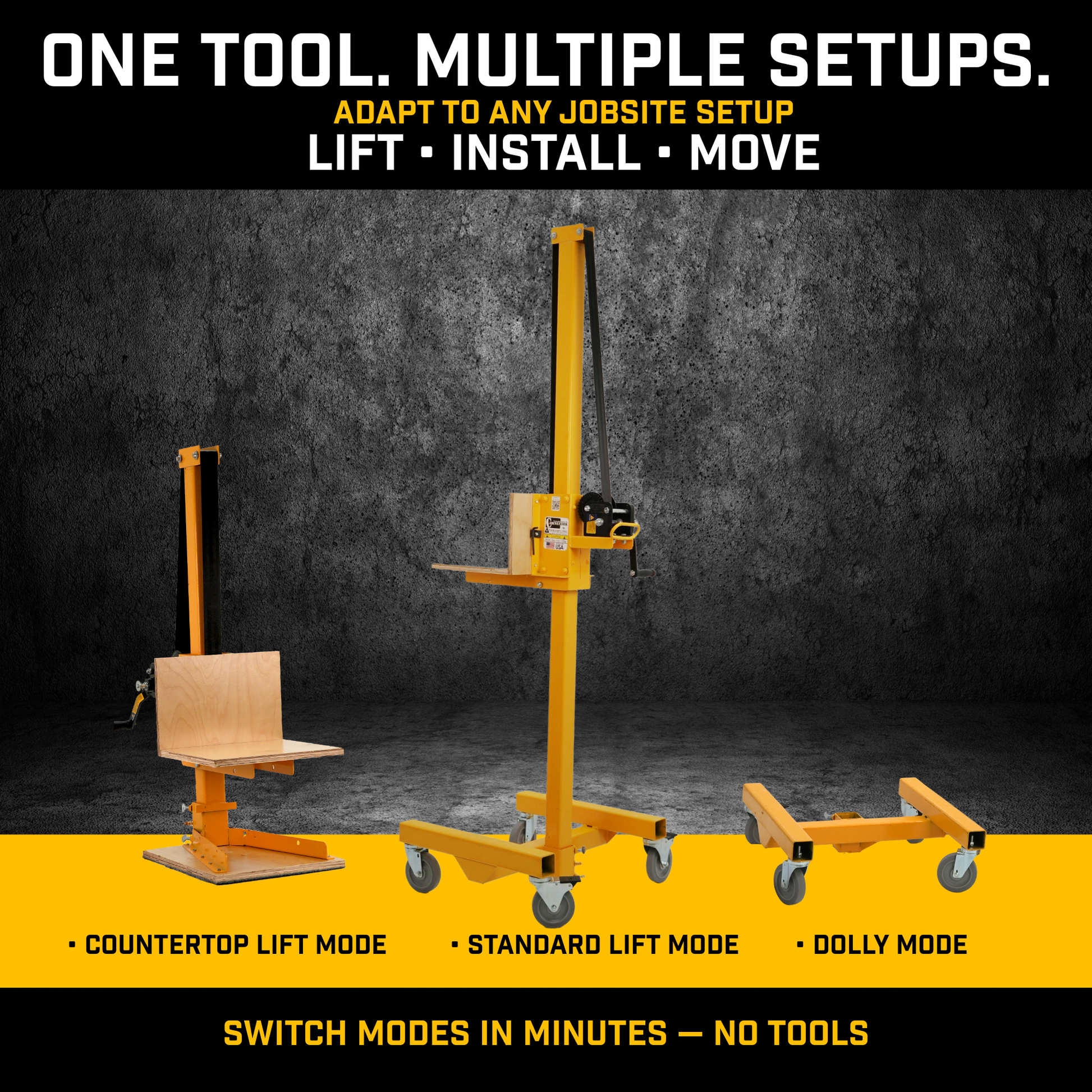 CABINETIZER® CABINET LIFT MODEL 76  300 LBS 6' - Paragon Pro