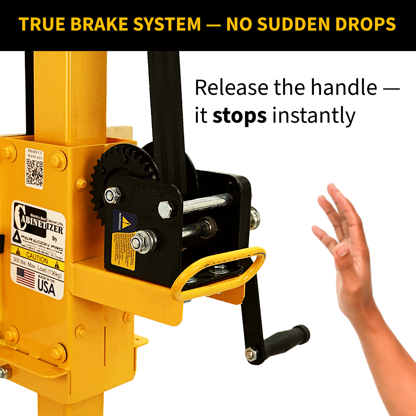 CABINETIZER® CABINET LIFT MODEL 76  300 LBS 6' - Paragon Pro