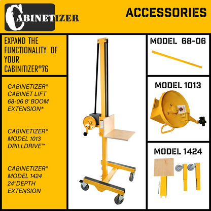 CABINETIZER® CABINET LIFT MODEL 76  300 LBS 6' - Paragon Pro