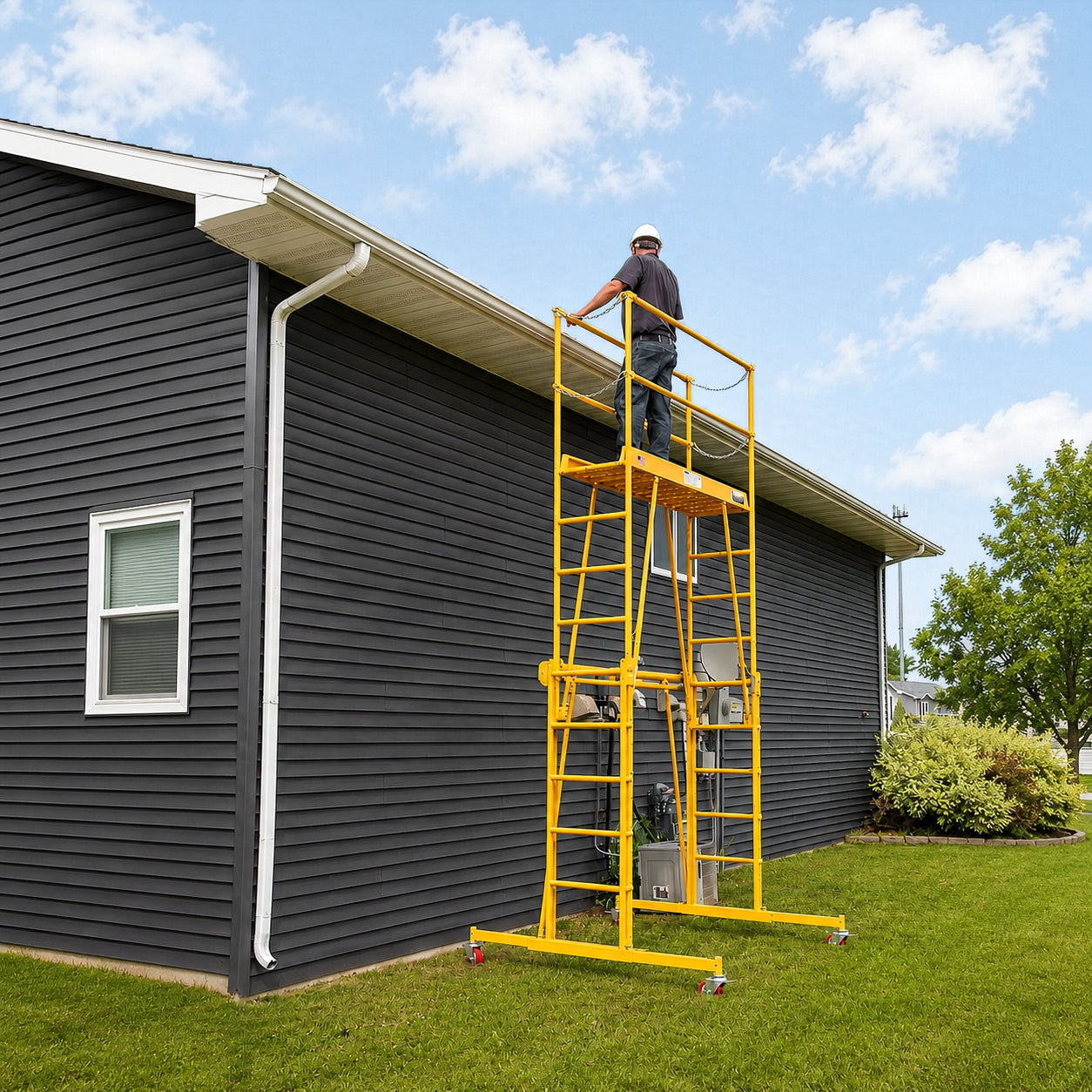 TELE-TOWER® MODEL 1101 ADJUSTABLE WORK PLATFORM 11 FT 1000 LBS 6'X19