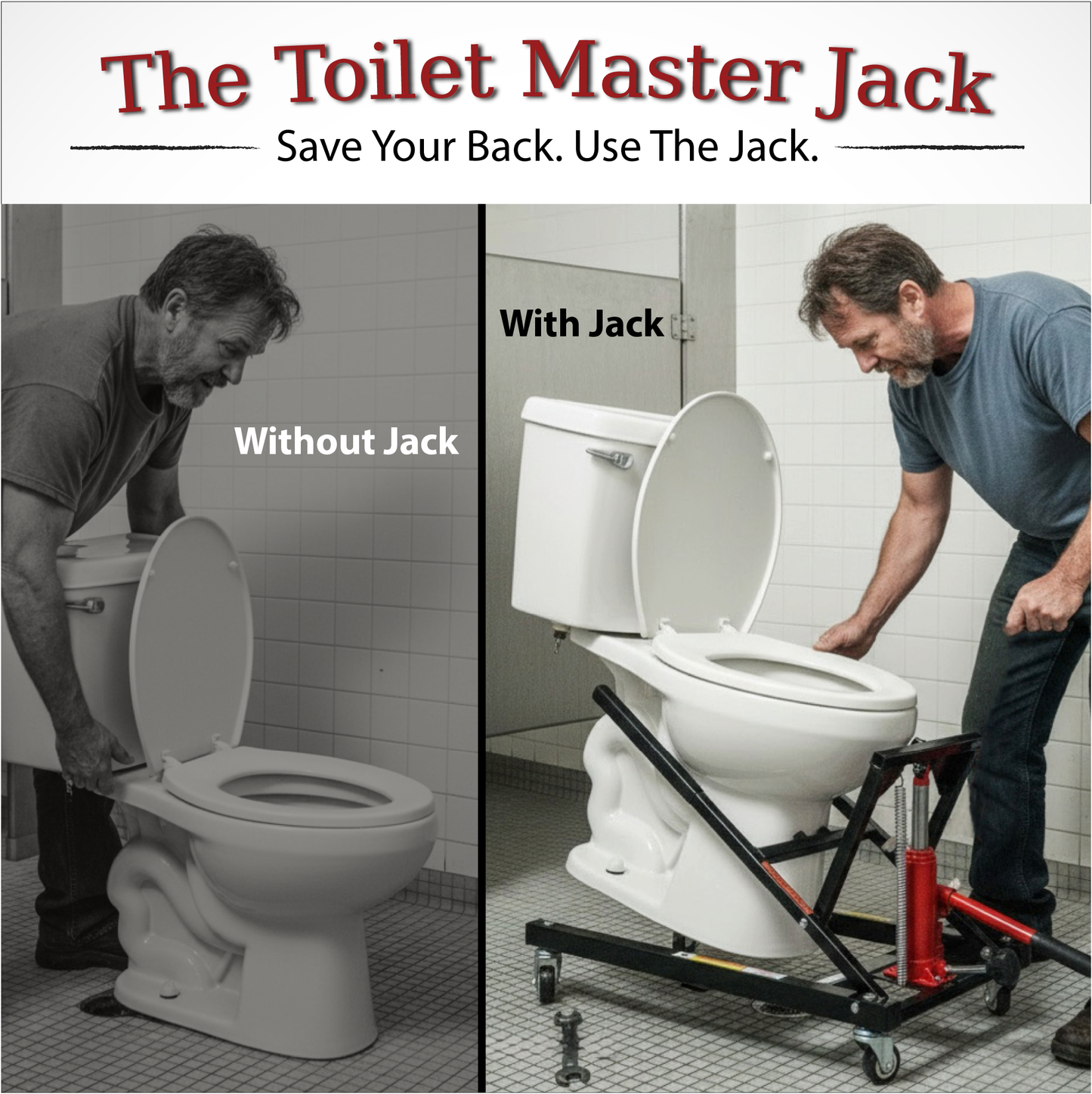 Hydraulic Toilet Installation Jack - Paragon Pro