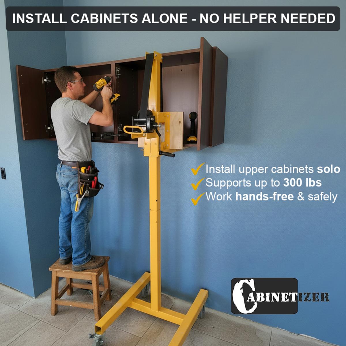 CABINETIZER® CABINET LIFT MODEL 72  300 LBS 6' - Paragon Pro