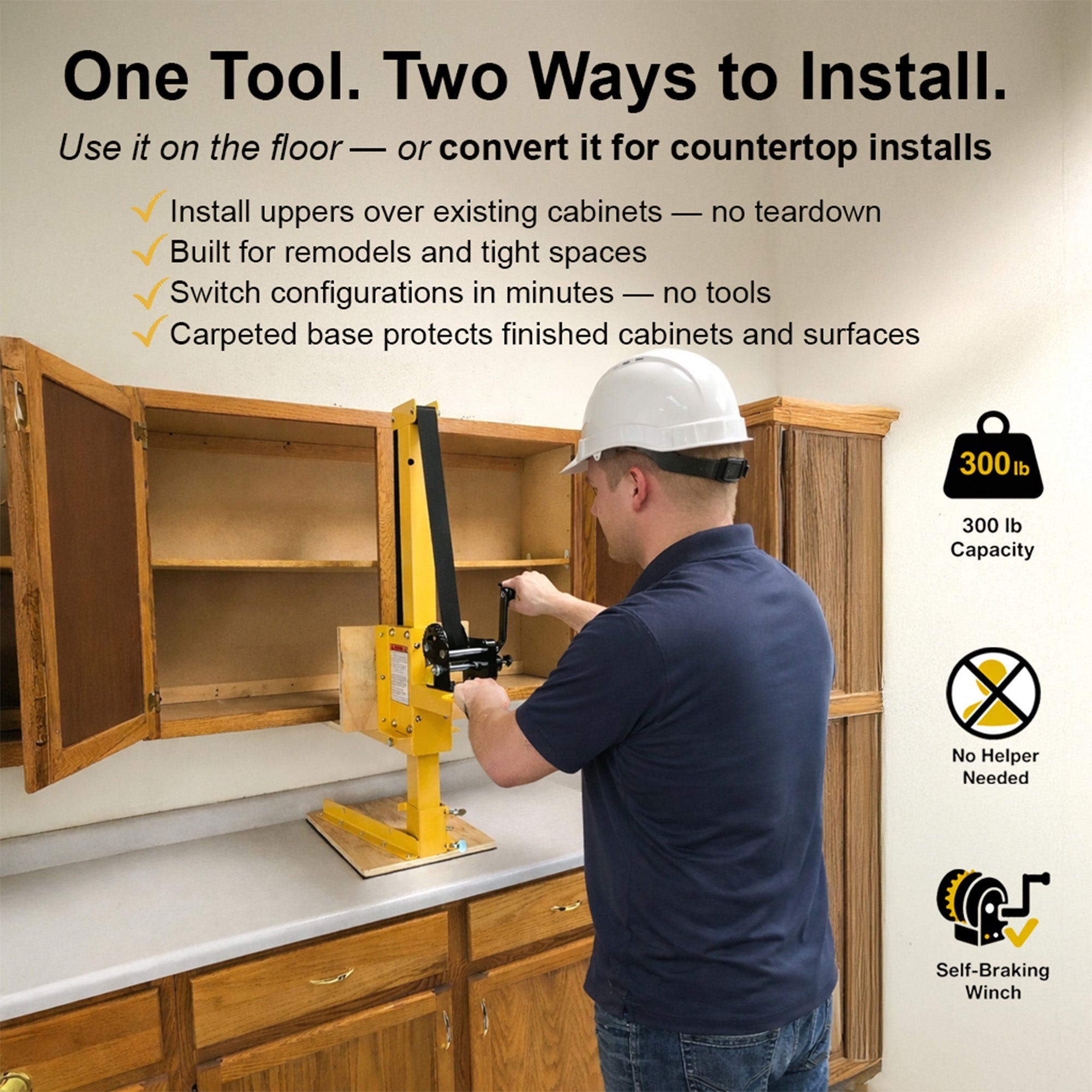 CABINETIZER® CABINET LIFT MODEL 72  300 LBS 6' - Paragon Pro