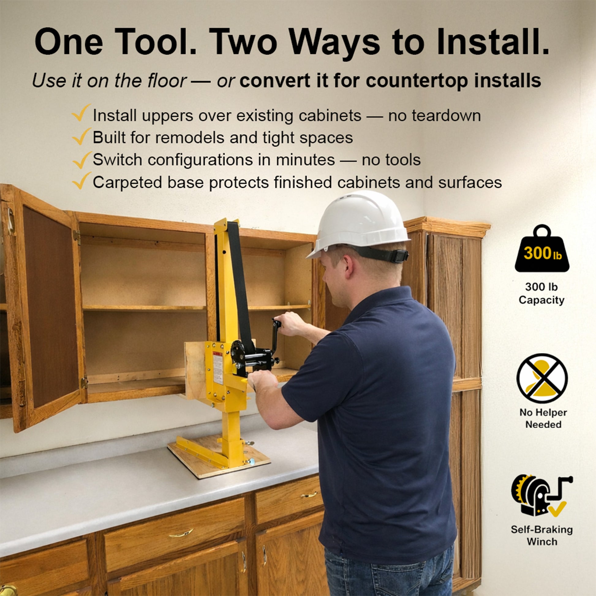 CABINETIZER® CABINET LIFT MODEL 72  300 LBS 6' - Paragon Pro