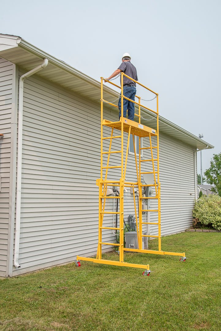 TELE - TOWER® ADJUSTABLE WORK PLATFORM MODEL 1101 11 FT 1000 LBS 6'X19" DECK SIZE - paragonpromfg