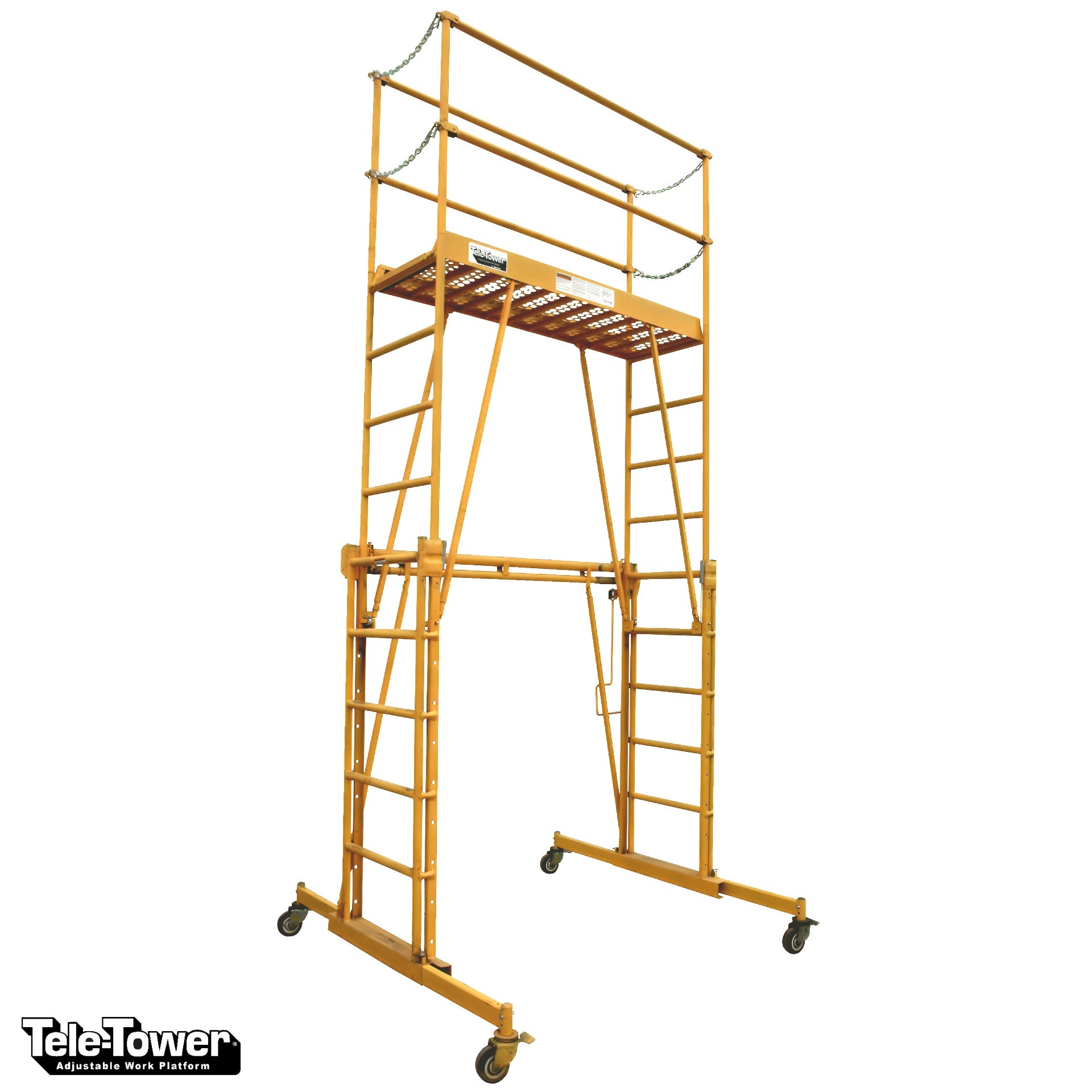 Tele - Tower Adjustable Work Platform Model 1101 - 22 1000 lbs 11' - paragonpromfg