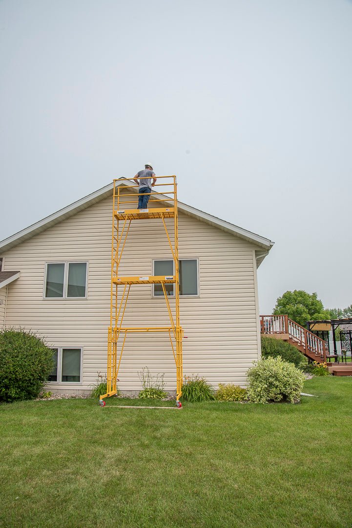 TELE - TOWER® ADJUSTABLE WORK PLATFORM MODEL 1101 - 2296 1000 LBS 11' 8'X22" DECK SIZE - paragonpromfg