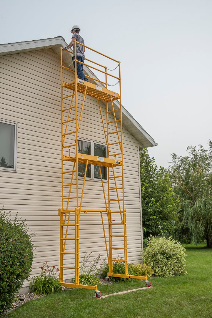 TELE - TOWER® ADJUSTABLE WORK PLATFORM MODEL 1101 - 2296 1000 LBS 11' 8'X22" DECK SIZE - paragonpromfg