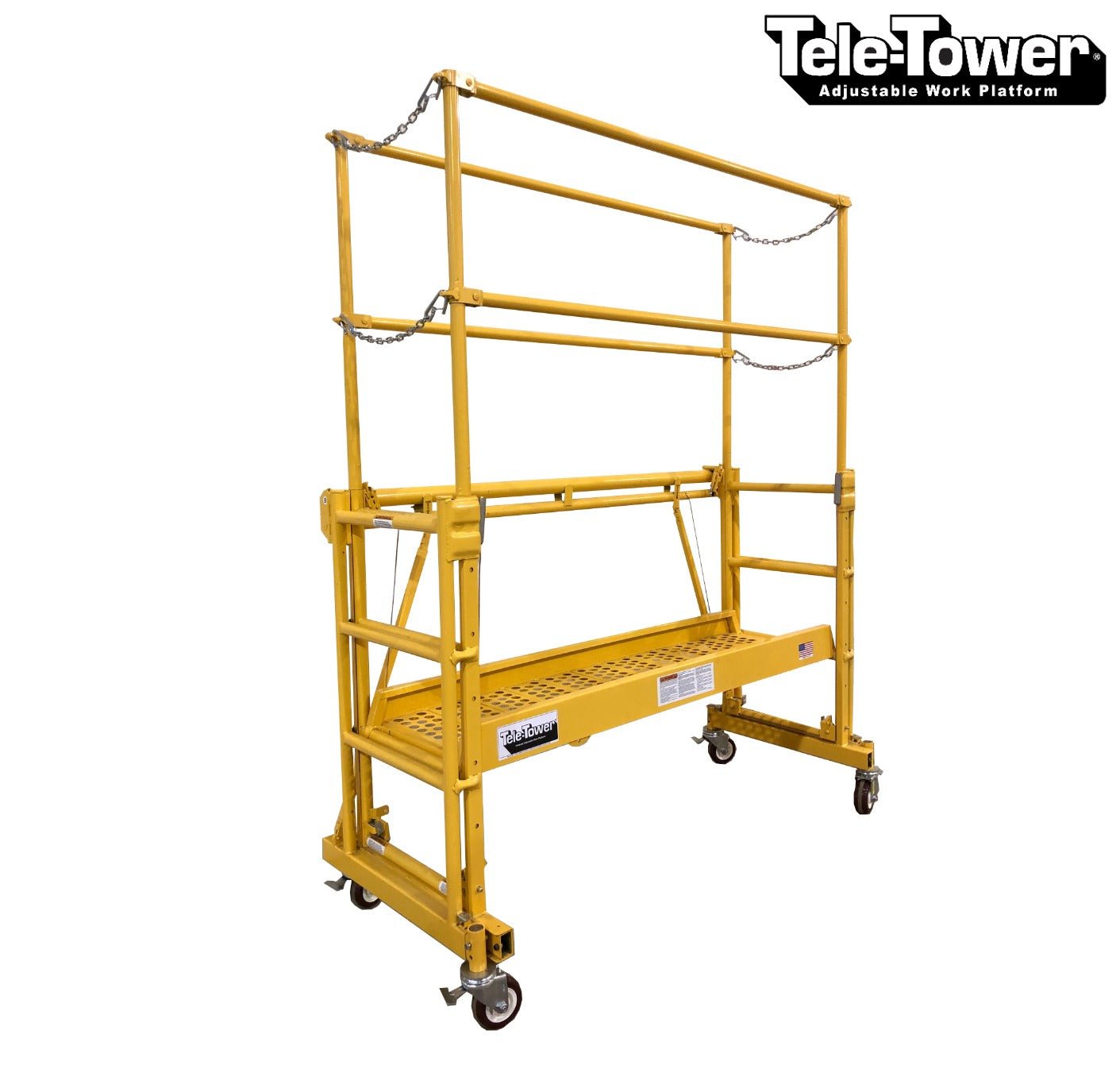 Tele - Tower Adjustable Work Platform Model 1101 - 610 1000 lbs 7' - paragonpromfg