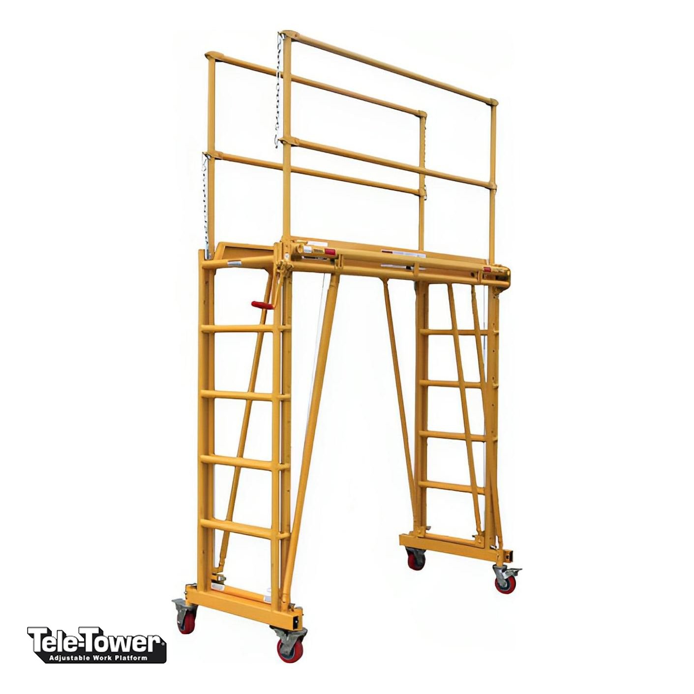 Tele - Tower Adjustable Work Platform Model 1101 6"x19" 1000 lbs 11 ft - paragonpromfg