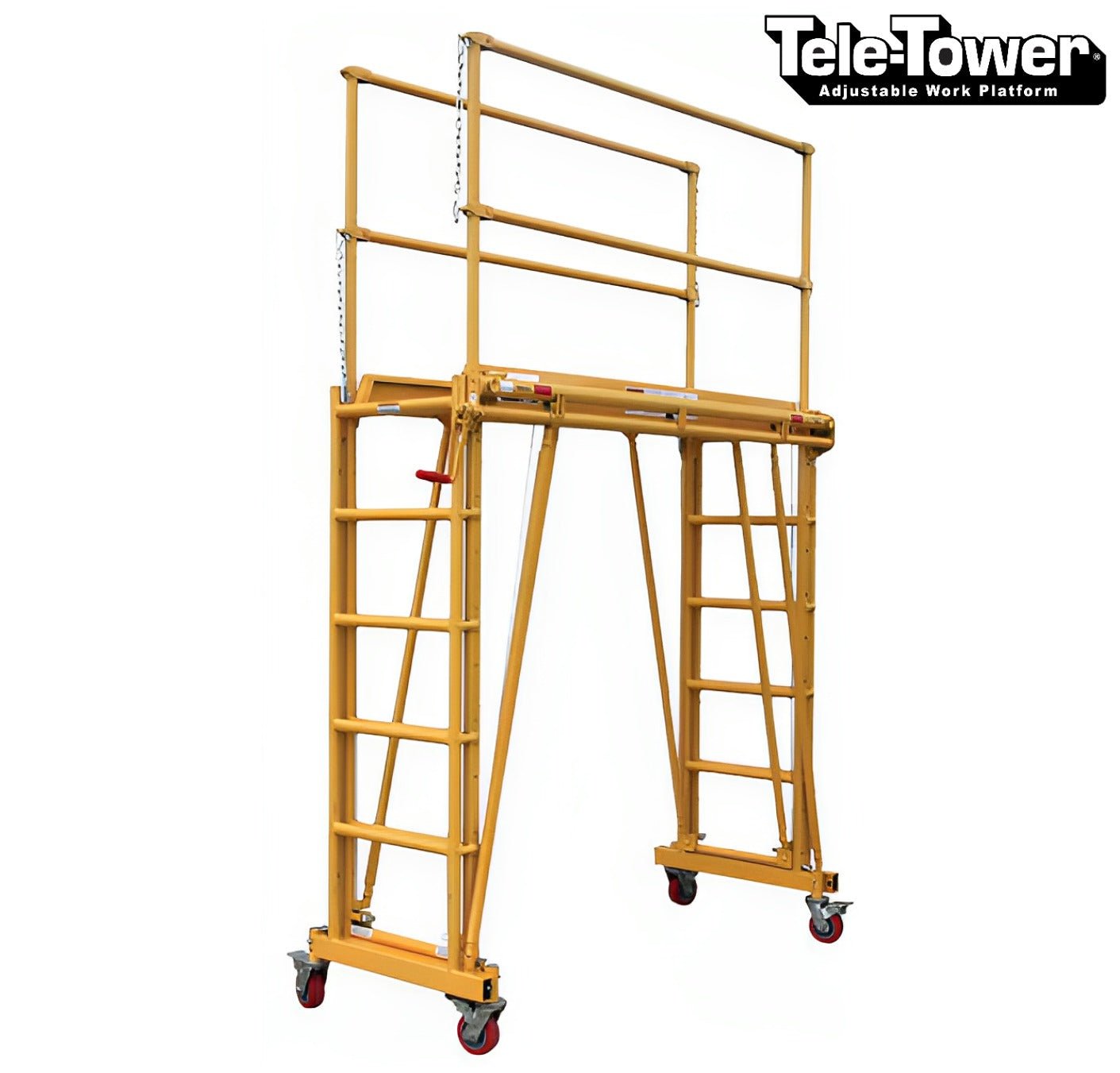 Tele - tower Model 1101 - 96 Adjustable Work Platform 8'x19" Deck 1000 lbs 11' - paragonpromfg