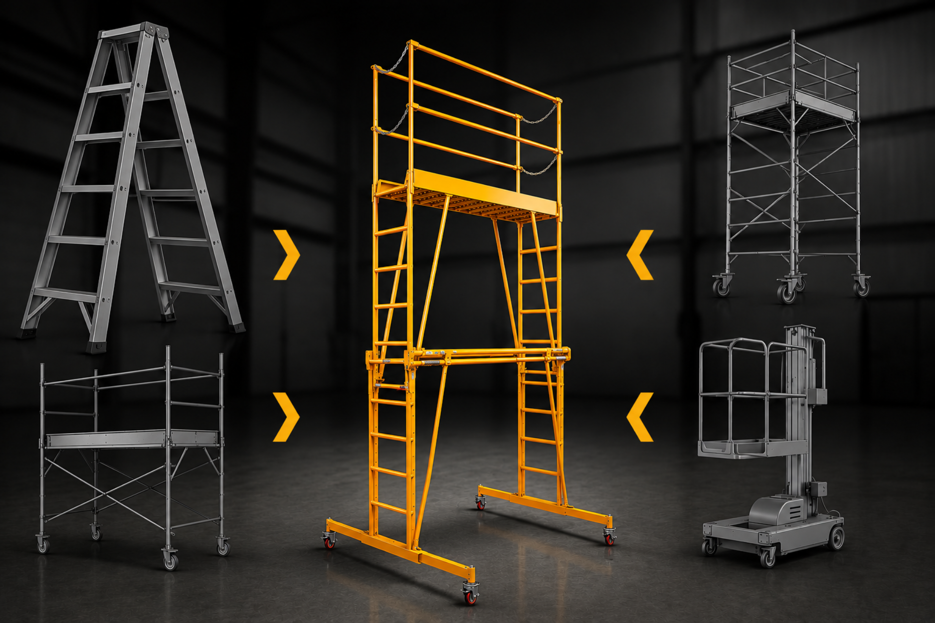 TELE-TOWER® MODEL 1101-2296 ADJUSTABLE WORK PLATFORM 1000 LBS 11' 8'X22