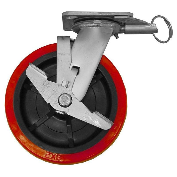 TROLL 22-14 8 Inch Plate Caster | Swivel Lock and Brake